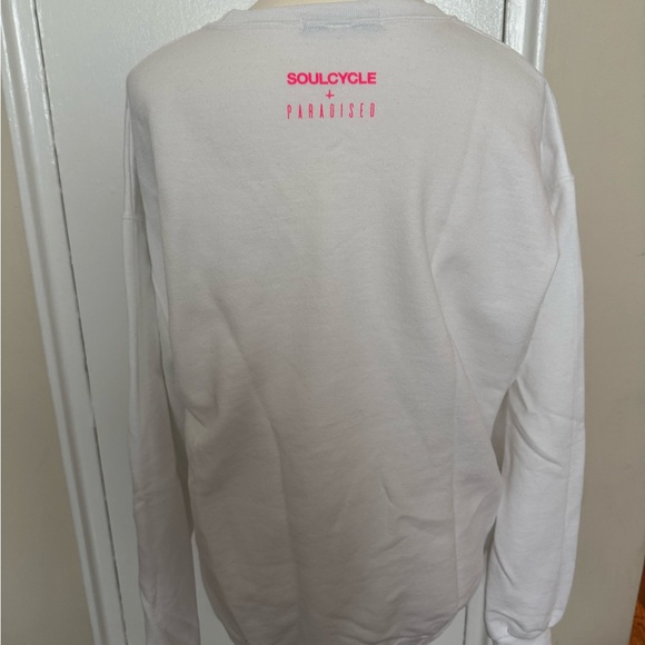 Soul Cycle White Sweatshirt with Black and Pink Graphic - Picture 3 of 4